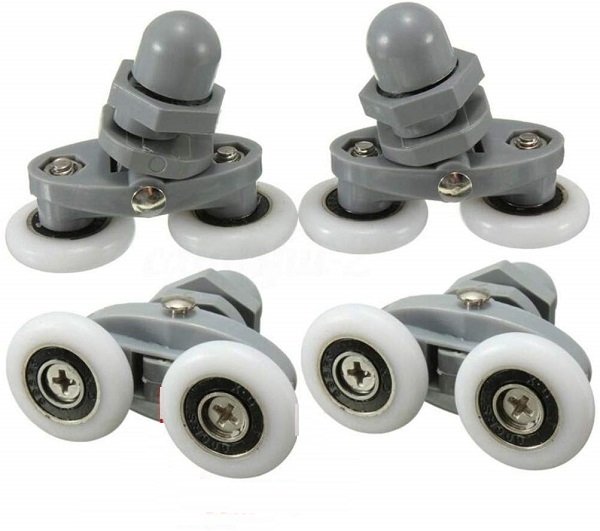 Set of 4 Pieces Twin Bottom Shower Door Rollers/Runners/Wheels Diameter